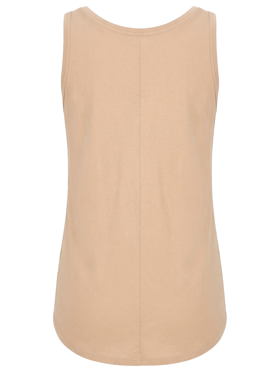 

Майка хлопковая, Бежевый, 123401-basic/бежевый