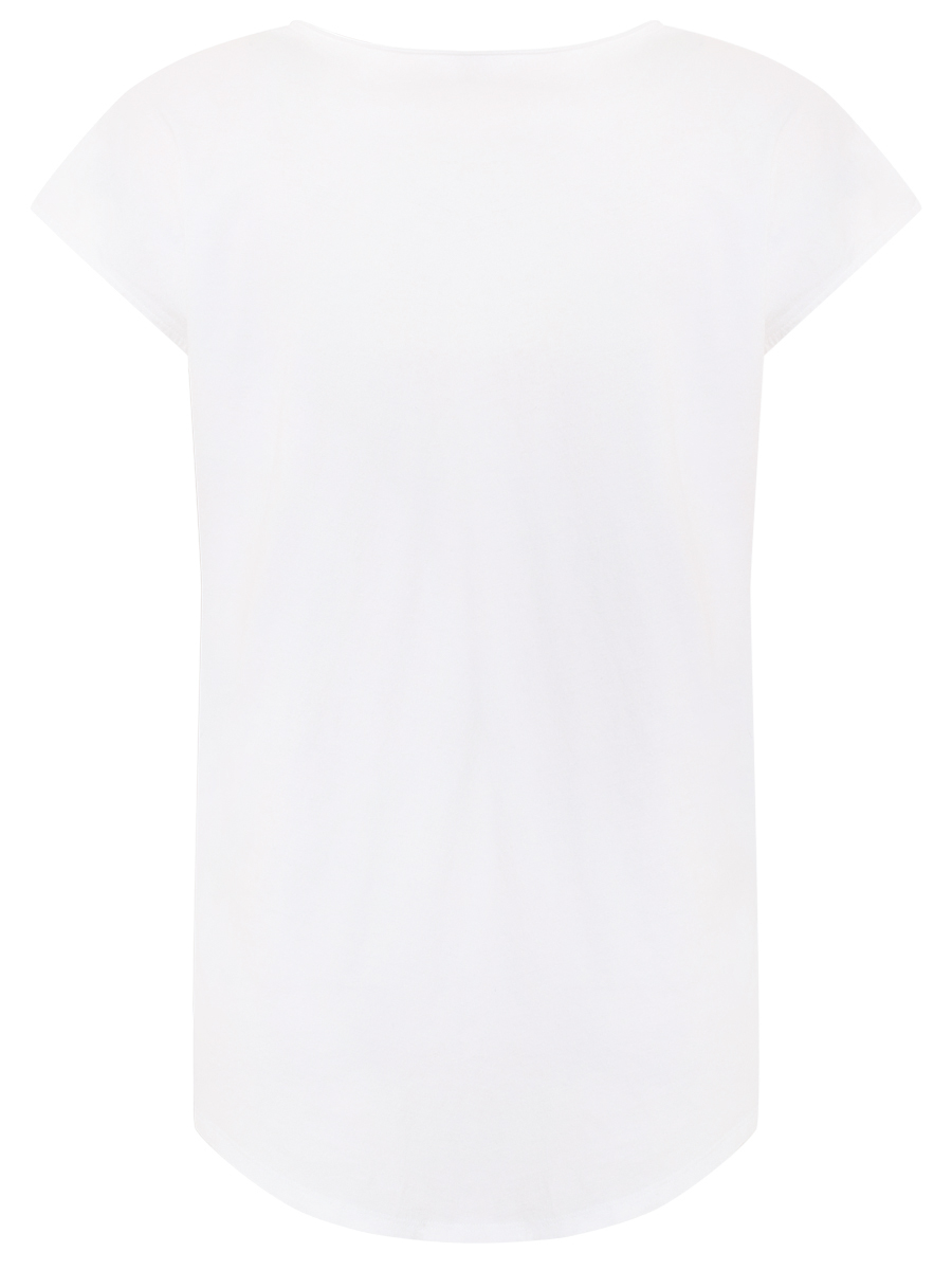 Футболка хлопковая DOROTHEE SCHUMACHER 123703-пайэтки/белый/розовый Белый  Фото 2