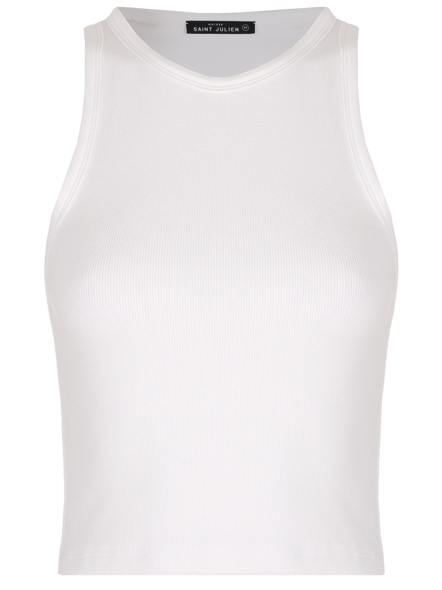 Топ хлопковый MAISON SAINT JULIEN Havana tank top Белый 