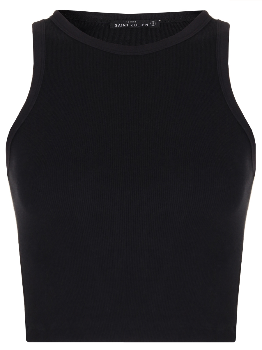 Топ хлопковый MAISON SAINT JULIEN Havana tank top Черный 