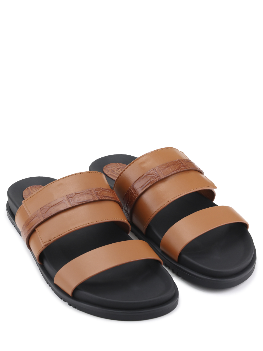 Шлепанцы кожаные