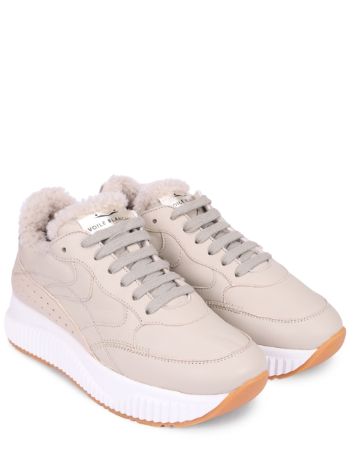 Кроссовки кожаные на меху VOILE BLANCHE