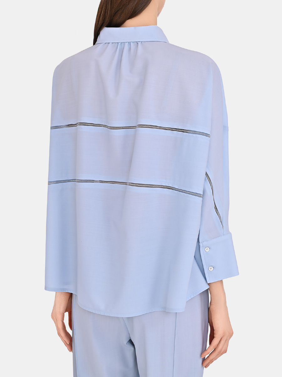 Блуза однотонная