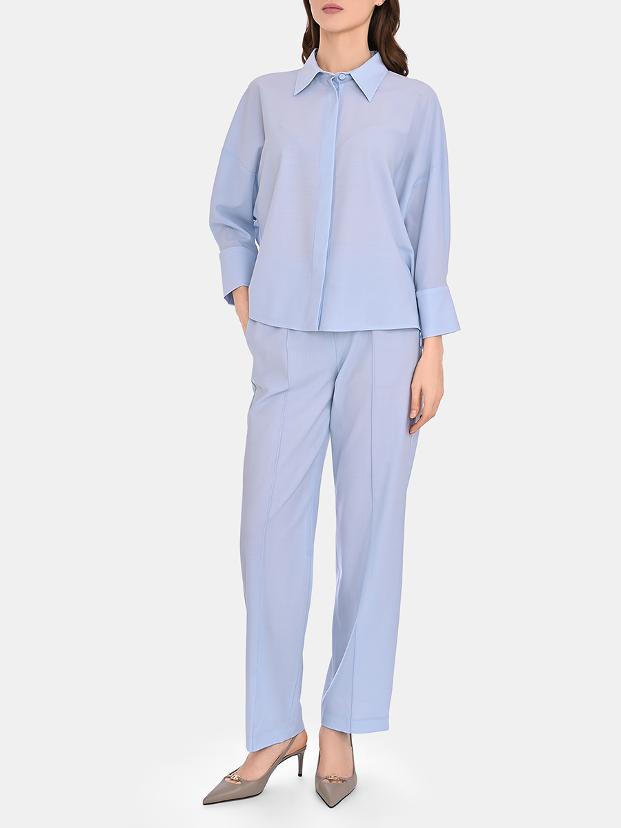 Блуза однотонная