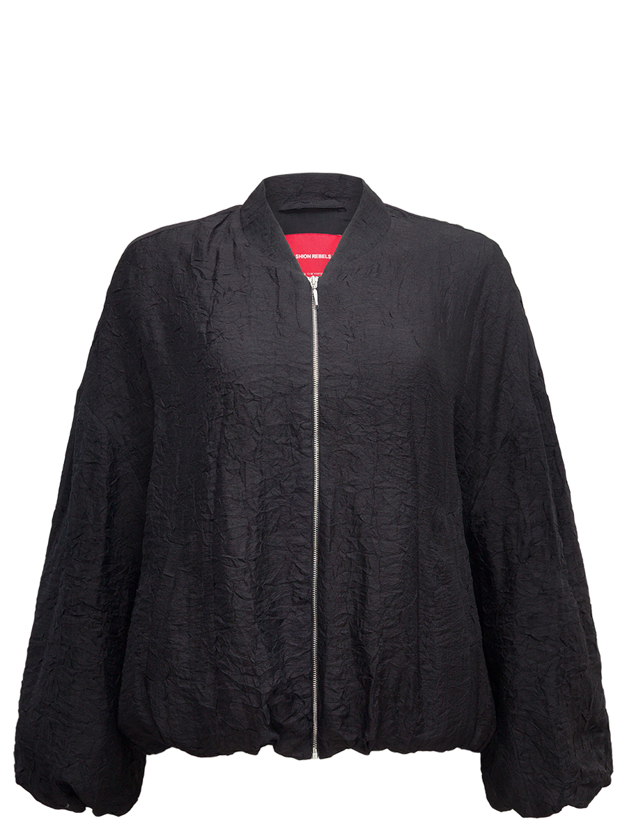 Бомбер из жатой вискозы